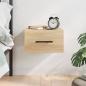 Preview: ARDEBO.de - Wand-Nachttisch Sonoma-Eiche 35x35x20 cm