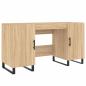 Preview: Schreibtisch Sonoma-Eiche 140x50x75 cm Holzwerkstoff