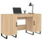 Preview: Schreibtisch Sonoma-Eiche 140x50x75 cm Holzwerkstoff