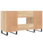 Preview: Schreibtisch Sonoma-Eiche 140x50x75 cm Holzwerkstoff