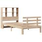 Preview: Massivholzbett mit Regal ohne Matratze 90x190 cm Kiefer