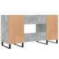 Preview: Schreibtisch Betongrau 140x50x75 cm Holzwerkstoff