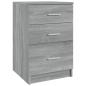 Preview: Nachttisch Grau Sonoma 40x40x63 cm Holzwerkstoff