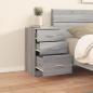 Preview: Nachttisch Grau Sonoma 40x40x63 cm Holzwerkstoff