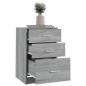 Preview: Nachttisch Grau Sonoma 40x40x63 cm Holzwerkstoff