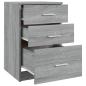Preview: Nachttisch Grau Sonoma 40x40x63 cm Holzwerkstoff