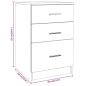 Preview: Nachttisch Grau Sonoma 40x40x63 cm Holzwerkstoff