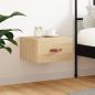 Preview: ARDEBO.de - Wand-Nachttisch Sonoma-Eiche 35x35x20 cm