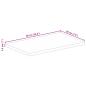 Preview: Tischplatte 60x20x2,5 cm Rechteckig Raues Massivholz Mango