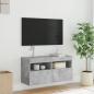 Preview: TV-Wandschrank mit LED-Leuchten Betongrau 80x30x40 cm
