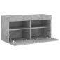 Preview: TV-Wandschrank mit LED-Leuchten Betongrau 80x30x40 cm