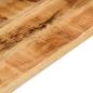 Preview: Tischplatte 110x20x2,5 cm Rechteckig Raues Massivholz Mango