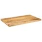 Preview: Tischplatte 50x30x2,5 cm Rechteckig Raues Massivholz Mango