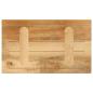 Preview: Tischplatte 50x30x2,5 cm Rechteckig Raues Massivholz Mango