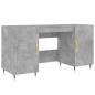 Preview: Schreibtisch Betongrau 140x50x75 cm Holzwerkstoff