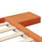 Preview: Bodenbettgestell mit Nachttischen Wachsbraun 100x200cm Massivholz