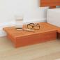 Preview: Bodenbettgestell mit Nachttischen Wachsbraun 90x190cm Massivholz