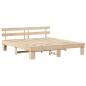 Preview: Bettgestell mit Kopfteil 200x200 cm Massivholz Kiefer