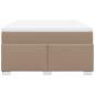 Preview: Boxspringbett Matratze Cappuccino-Braun 160x200 cm Kunstleder