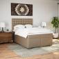 Preview: Boxspringbett Matratze Cappuccino-Braun 160x200 cm Kunstleder