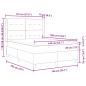 Preview: Boxspringbett mit Matratze Hellgrau 140x190 cm Stoff