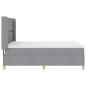 Preview: Boxspringbett mit Matratze Hellgrau 140x190 cm Stoff