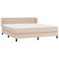 Preview: Boxspringbett Matratze Cappuccino-Braun 160x200 cm Kunstleder