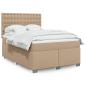 Preview: ARDEBO.de - Boxspringbett Matratze Cappuccino-Braun 160x200 cm Kunstleder