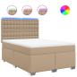 Preview: Boxspringbett Matratze Cappuccino-Braun 160x200 cm Kunstleder