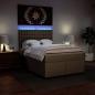 Preview: Boxspringbett Matratze Cappuccino-Braun 160x200 cm Kunstleder