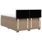 Preview: Boxspringbett Matratze Cappuccino-Braun 160x200 cm Kunstleder