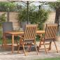 Preview: ARDEBO.de - Garten-Liegestühle mit Kissen 4 Stk. Massivholz Teak