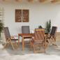 Preview: Garten-Liegestühle mit Kissen 4 Stk. Massivholz Teak