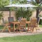 Preview: ARDEBO.de - Garten-Liegestühle mit Kissen 6 Stk. Massivholz Teak