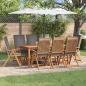 Preview: ARDEBO.de - Garten-Liegestühle mit Kissen 8 Stk. Massivholz Teak