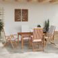 Preview: Garten-Liegestühle mit Kissen 4 Stk. Massivholz Teak