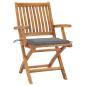 Preview: Klappbare Gartenstühle mit Kissen 4 Stk. Massivholz Teak