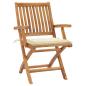 Preview: Klappbare Gartenstühle mit Kissen 8 Stk. Massivholz Teak