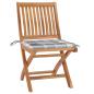 Preview: Klappbare Gartenstühle mit Kissen 6 Stk. Massivholz Teak