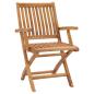 Preview: Klappbare Gartenstühle mit Kissen 6 Stk. Massivholz Teak
