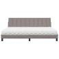 Preview: Bett mit Matratze "Hanko" Taupe 200x200 cm Stoff