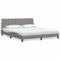 Preview: ARDEBO.de - Bett mit Matratze "Hanko" Taupe 180x200 cm Stoff