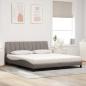 Preview: Bett mit Matratze "Hanko" Taupe 180x200 cm Stoff
