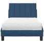 Preview: Bett mit Matratze "Hanko" Blau 90x190 cm Stoff
