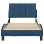 Preview: Bettgestell ohne Matratze "Hanko" Blau 90x190 cm Stoff
