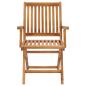 Preview: Gartenstühle 2 Stk. mit Blauen Kissen Massivholz Teak
