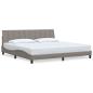 Preview: Bettgestell ohne Matratze "Hanko" Taupe 200x200 cm Stoff