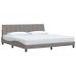 Preview: Bettgestell ohne Matratze "Hanko" Taupe 200x200 cm Stoff