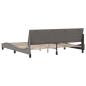 Preview: Bettgestell ohne Matratze "Hanko" Taupe 200x200 cm Stoff
