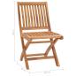 Preview: Gartenstühle 2 Stk. mit Blauen Kissen Teak Massivholz